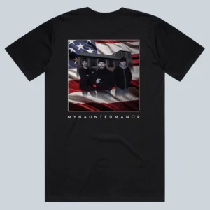 THE MANOR USA black t-shirt