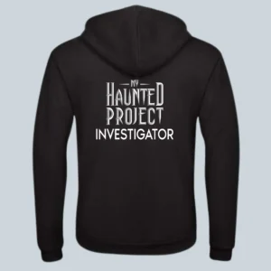 MY HAUNTED PROJECT INVESTIGATOR Black Hoodie Back