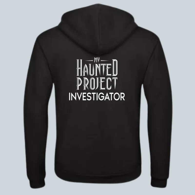 MY HAUNTED PROJECT INVESTIGATOR Black Hoodie Back