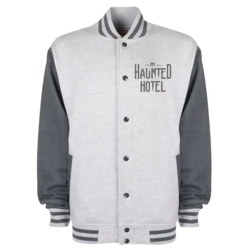 Varsity Jacket Grey Charcoal Front