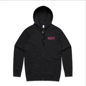 Zipped Hoodie Pink Logo