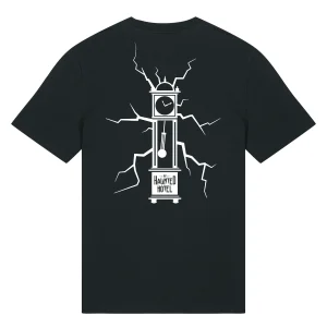 Scary Clock Black t-Shirt back